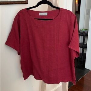 Love and Confuse Raspberry Linen Top New